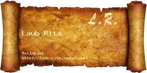 Laub Rita névjegykártya