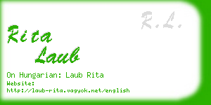 rita laub business card